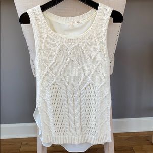 Anthropologie sleeveless sweater top.